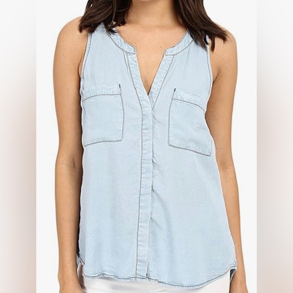 EUC. Sanctuary Clothing Women's Craft Tencel Sleeveless Blouse. Size Small. - Picture 2 of 10